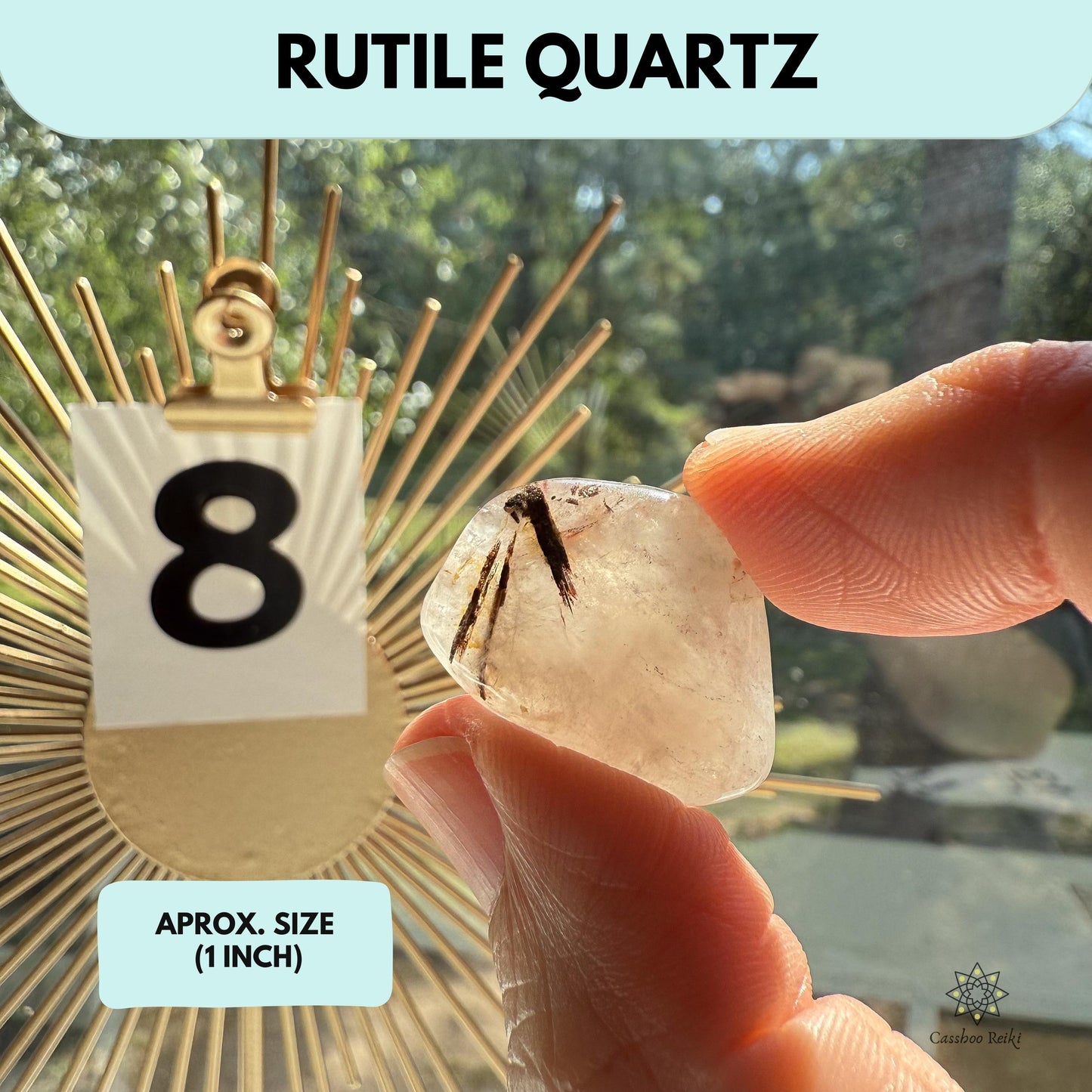 Rutilated Quartz, tumbled. Choose your Own Crystal | Clear Quartz with Rutile Inclusions