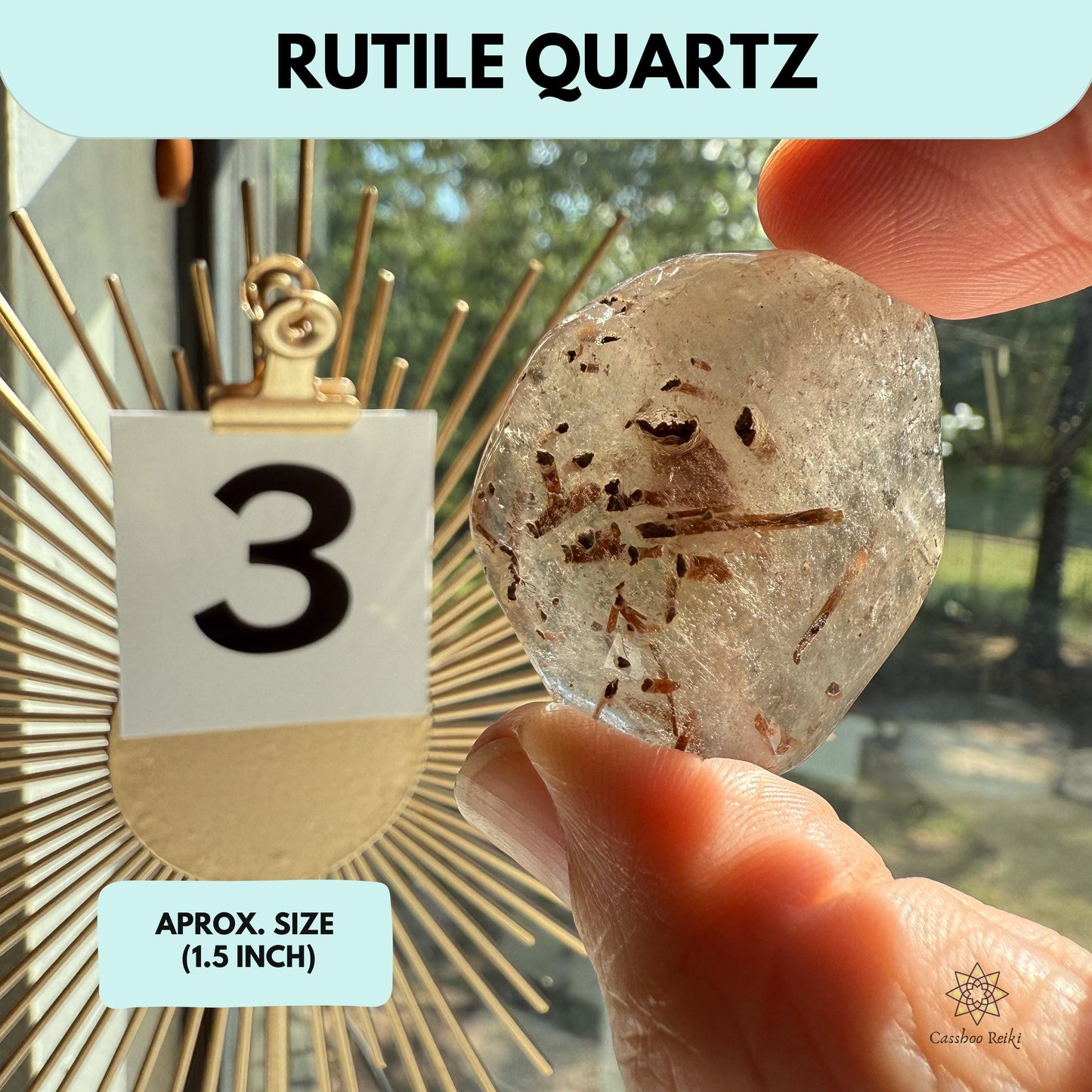 Rutilated Quartz, tumbled. Choose your Own Crystal | Clear Quartz with Rutile Inclusions