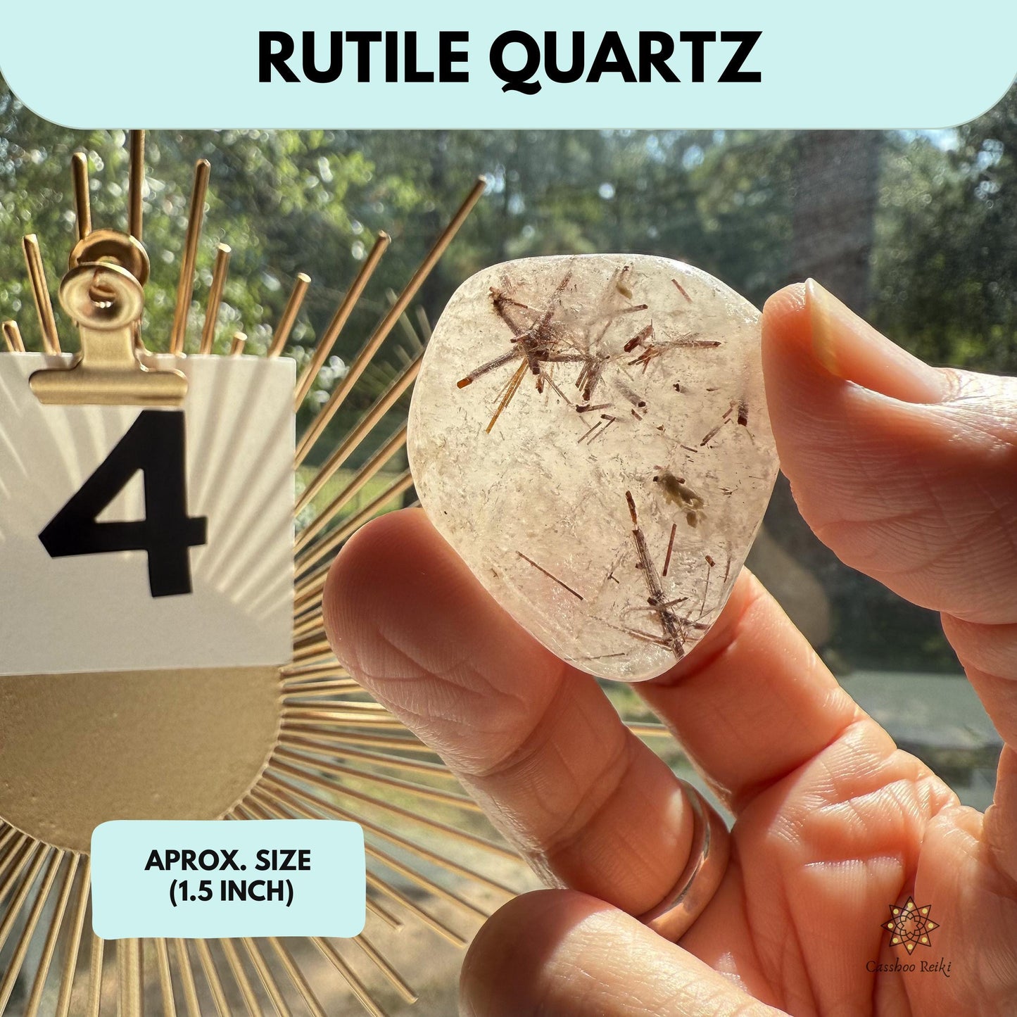 Rutilated Quartz, tumbled. Choose your Own Crystal | Clear Quartz with Rutile Inclusions