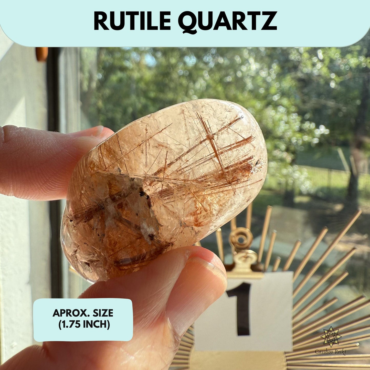 Rutilated Quartz, tumbled. Choose your Own Crystal | Clear Quartz with Rutile Inclusions