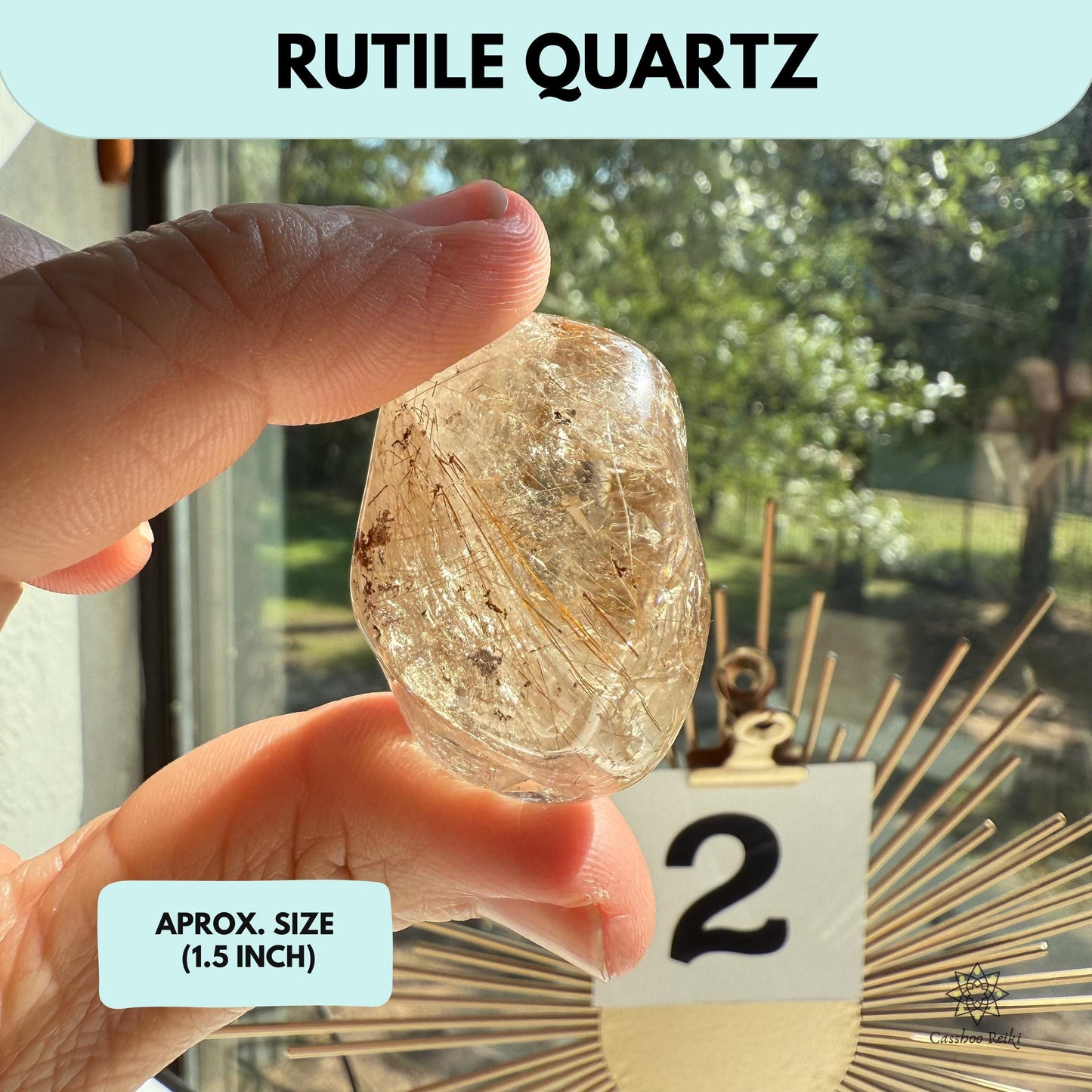 Rutilated Quartz, tumbled. Choose your Own Crystal | Clear Quartz with Rutile Inclusions