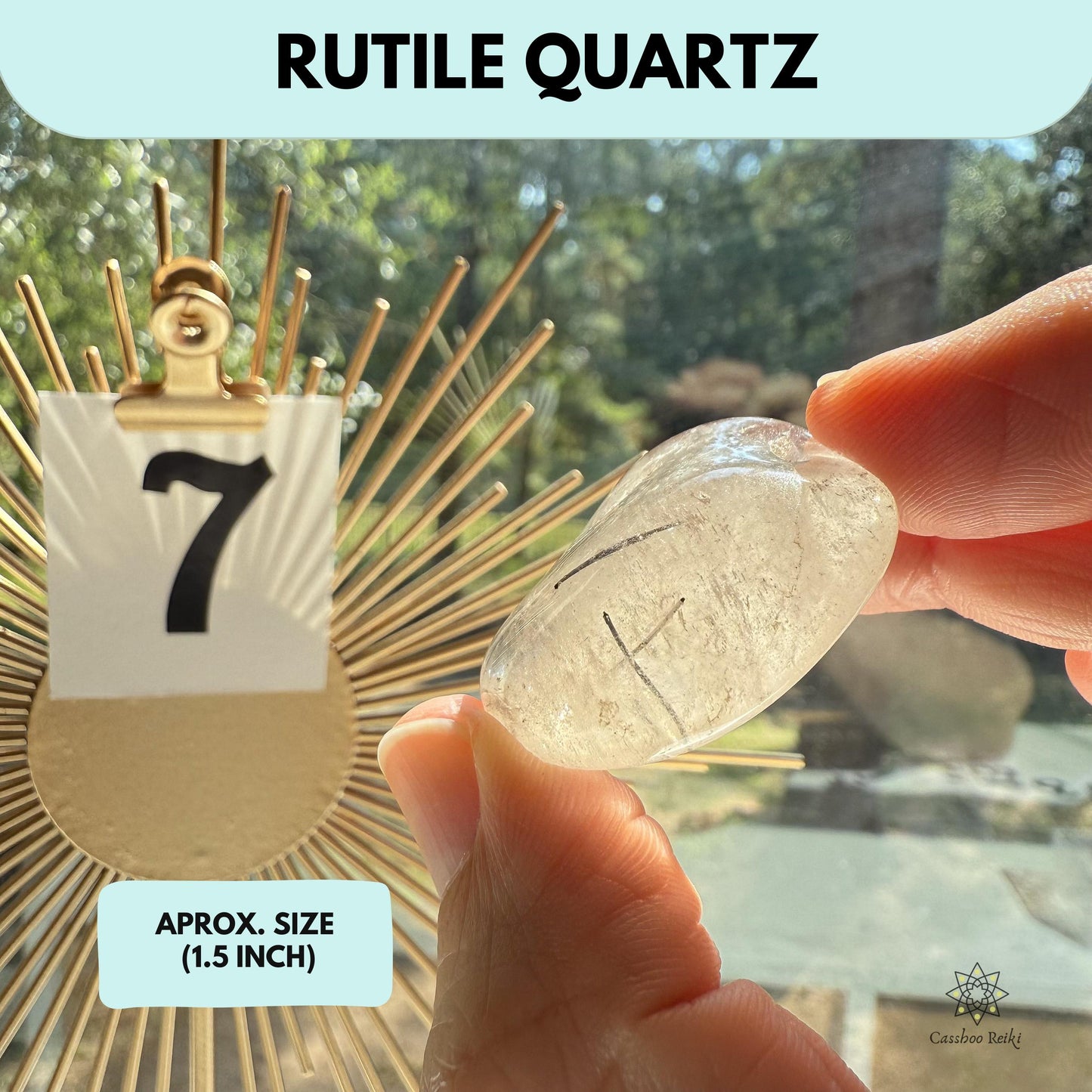 Rutilated Quartz, tumbled. Choose your Own Crystal | Clear Quartz with Rutile Inclusions