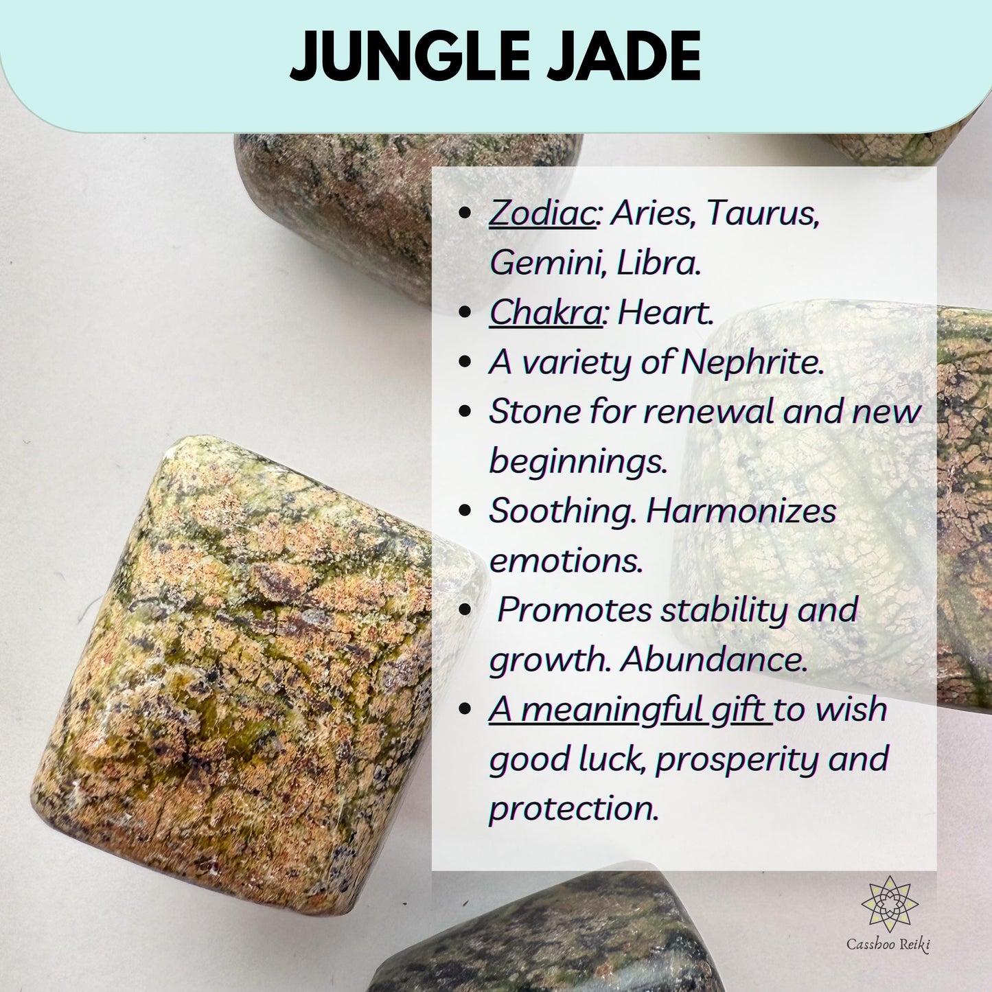 Jungle Jade | Tumbled Jadeite | Gift for New Beginnings