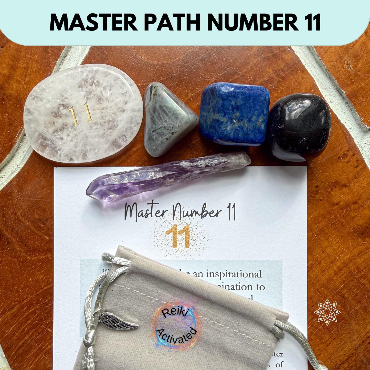 Master Path Number 11 Crystal Set | Angel Number 11 Stones