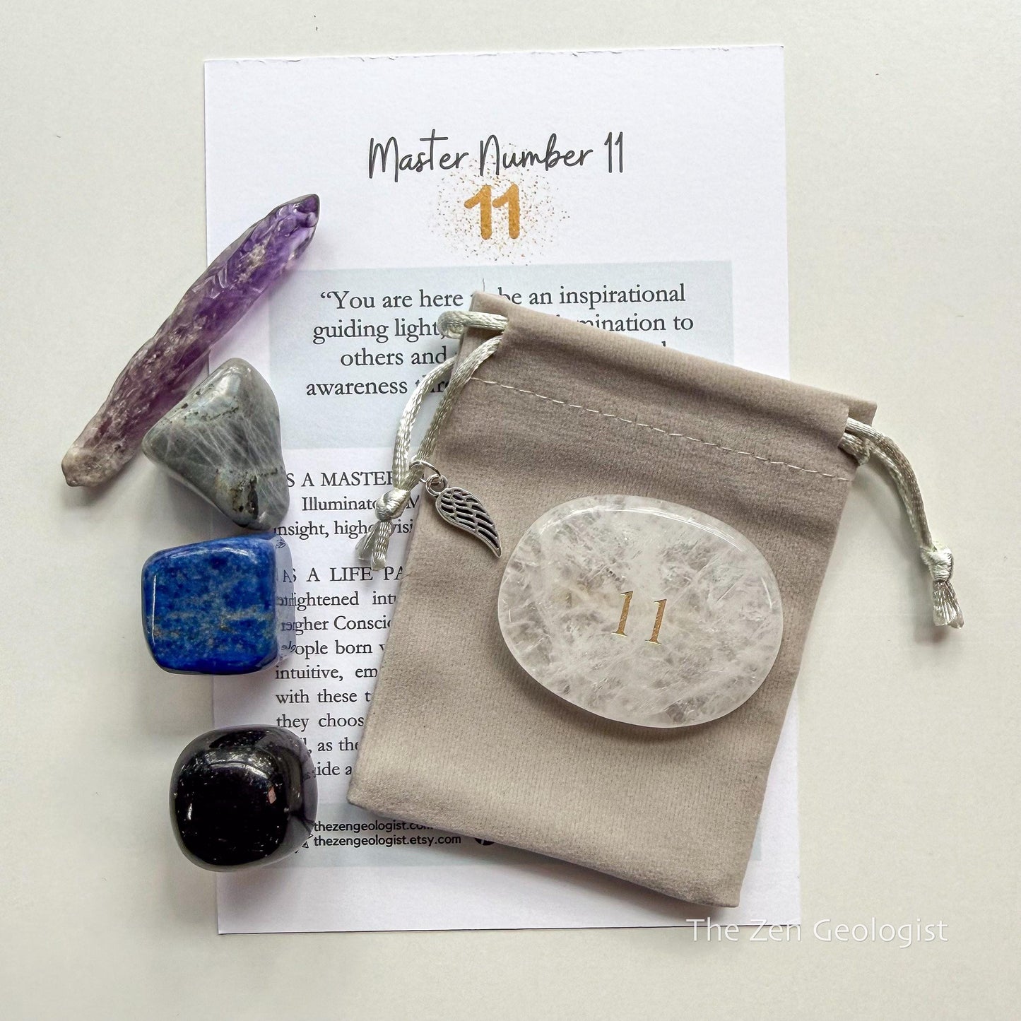 Master Path Number 11 Crystal Set | Angel Number 11 Stones