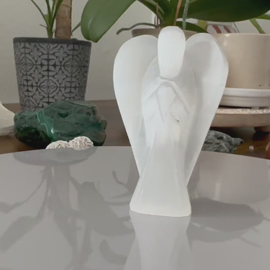 Small selenite angel for altar or sacred space