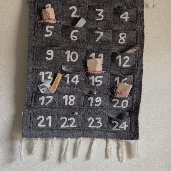 24-day Fabric advent calendar with pockets can be used in any season or occasion of the year