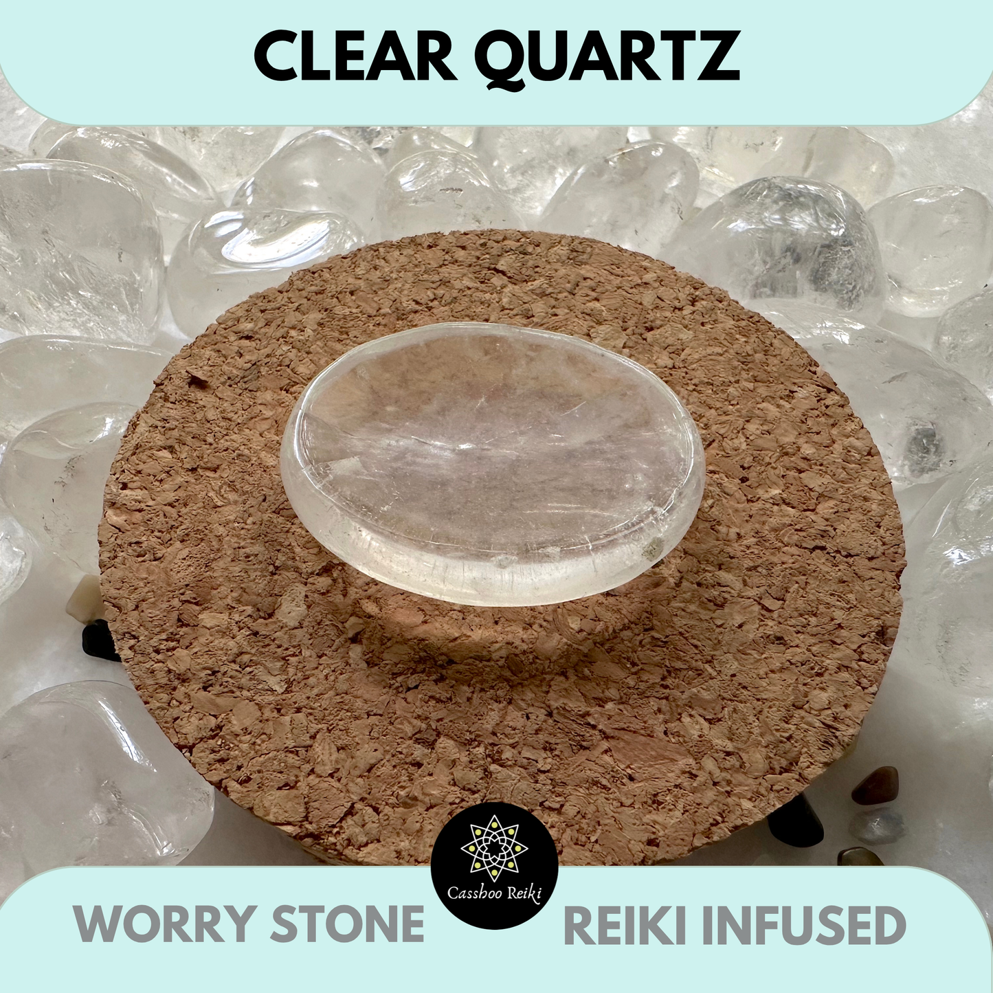Clear Quartz Worry Stone