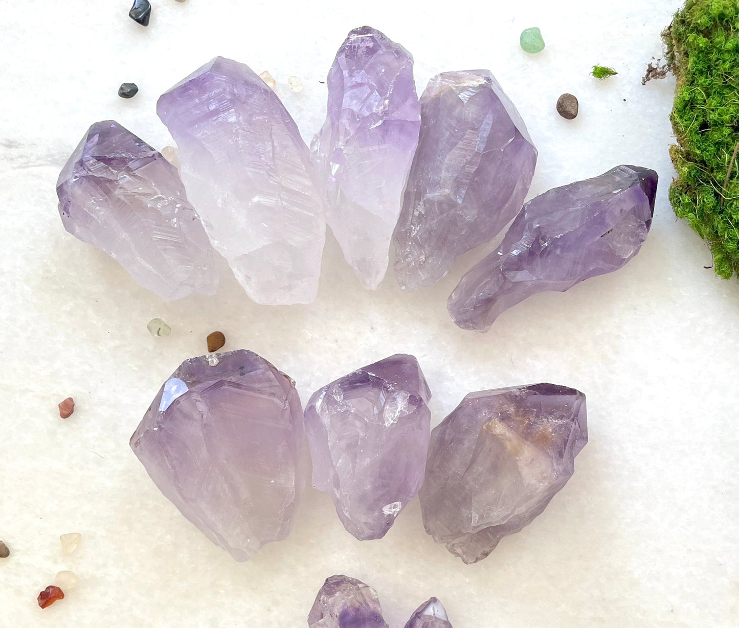 Amethyst Crystal Point or clusters | Crystal for Intuition and Protection | Third Eye Chakra Stone