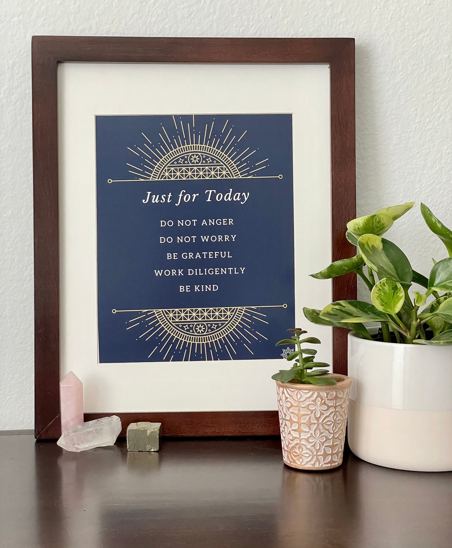 Reiki Precepts, Just for Today, 11' x 8.5', Digital download, PDF printable, English and Japanese