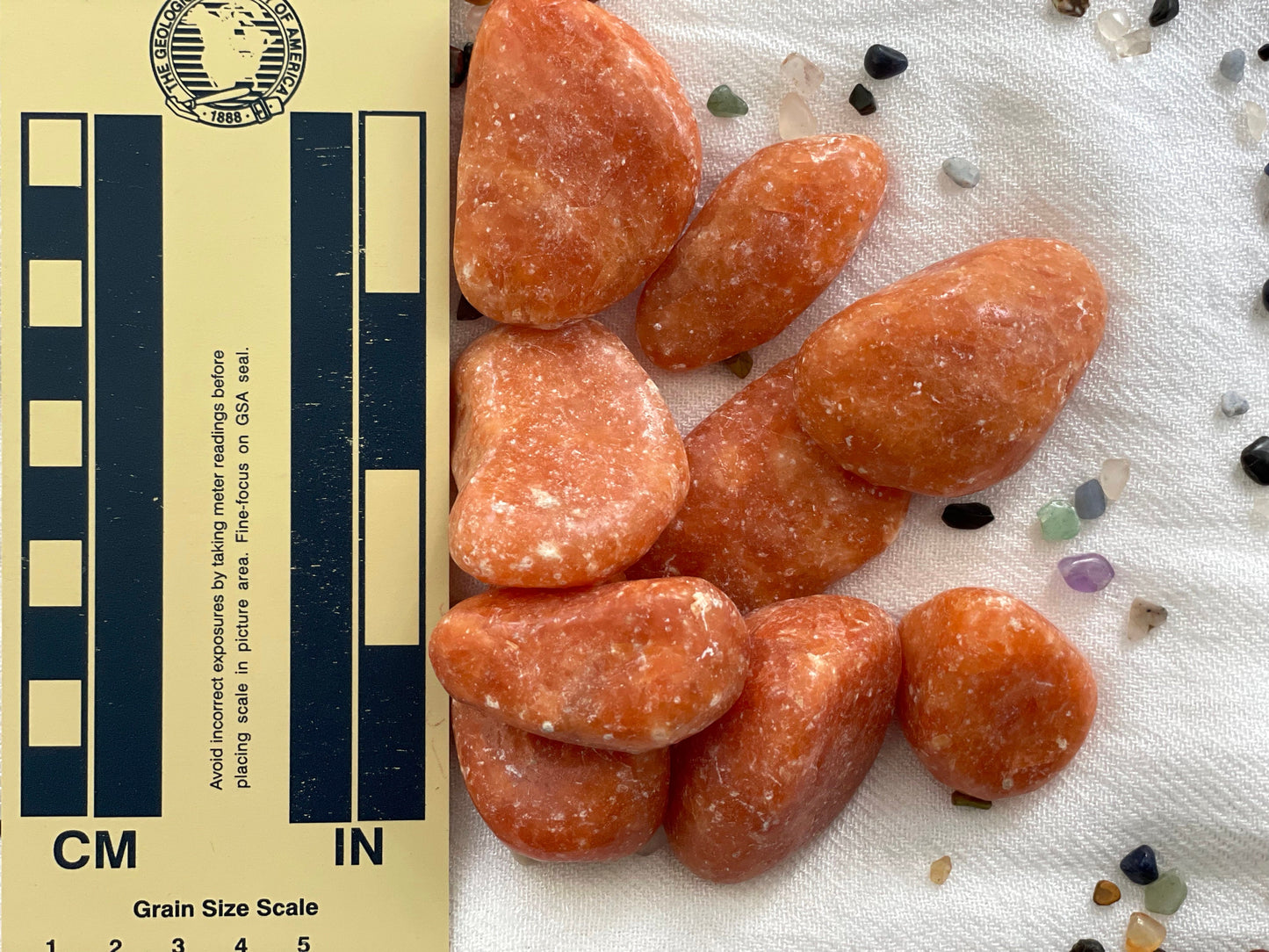 Red Orange Calcite tumbled | Leo Zodiac Crystal | Crystal for Positivity against Gloomy, Negative People | Energy Vampires