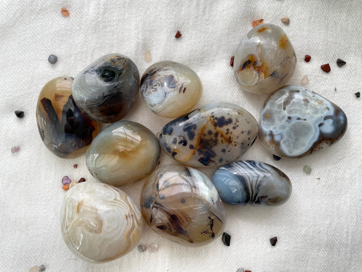 Large Dendritic Agate Cobble. Palm Stone
