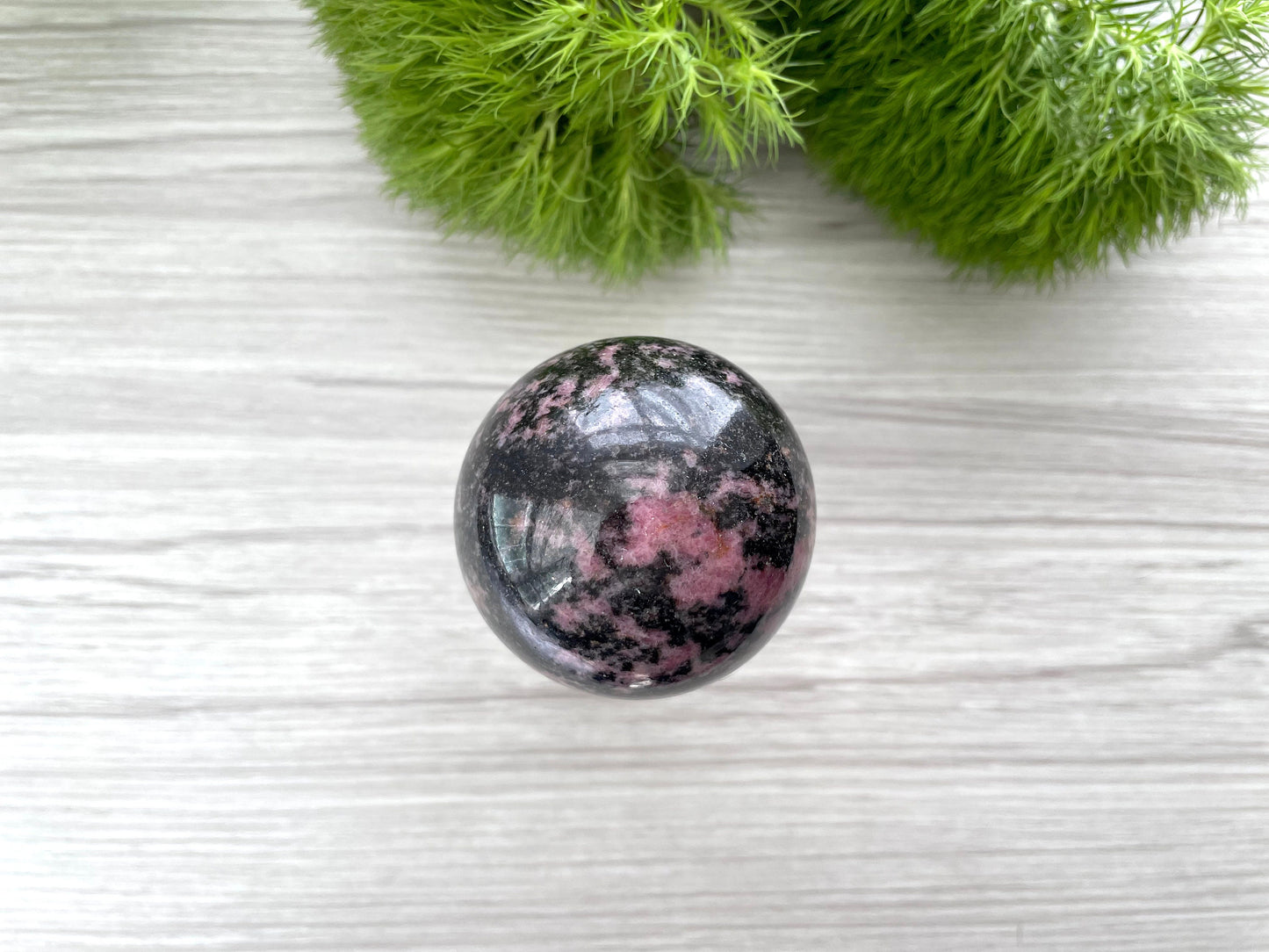 Rhodonite Sphere. Reiki Infused.