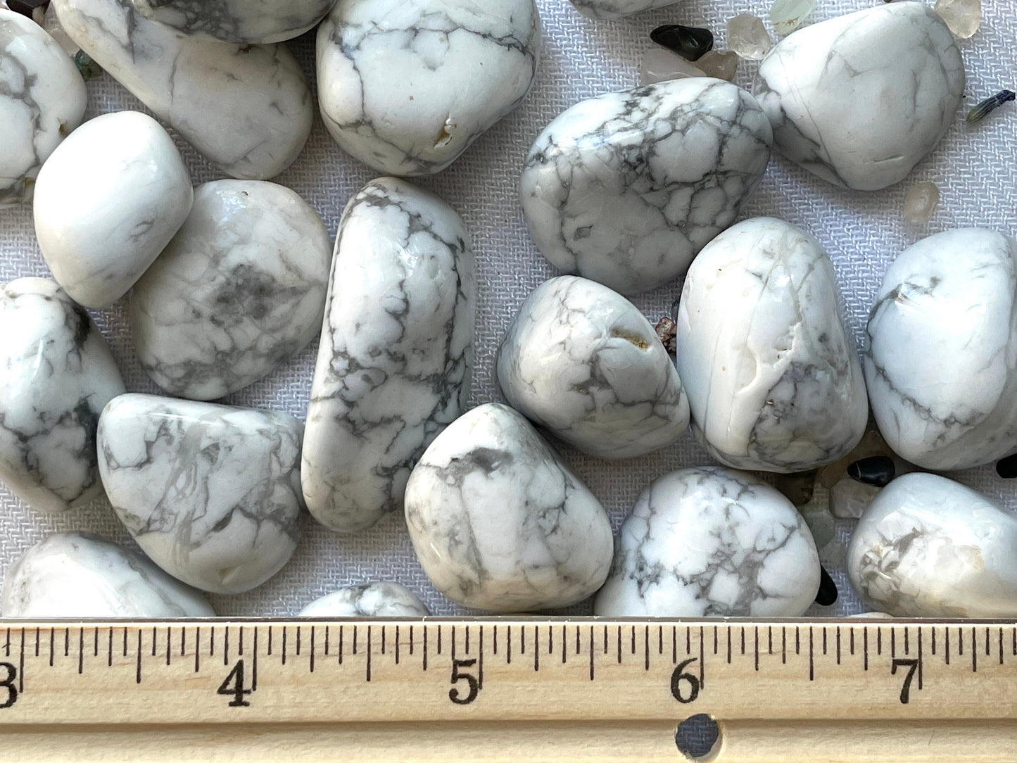 Howlite, Tumbled or Rough Crystal | Crown Chakra Stone | Crystal for Patience & Studying