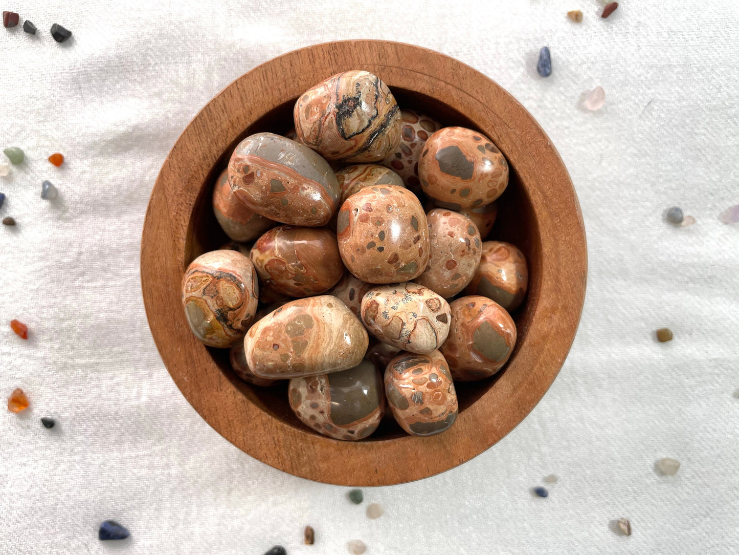 Leopardite, Tumbled or Rough| Leopardskin Jasper | Jaguar Stone | Shaman Stone.