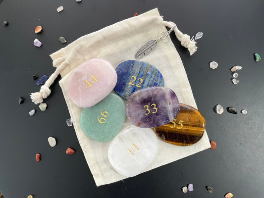 Angel Numbers Palm Stone Set