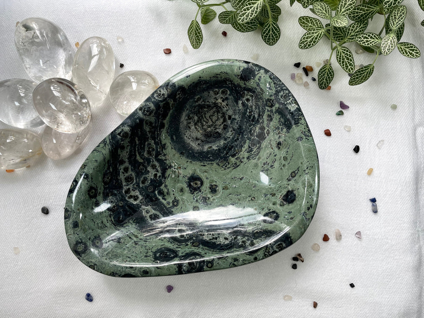 Kambaba Jasper Bowl, 1.8 Kg. Reiki Infused