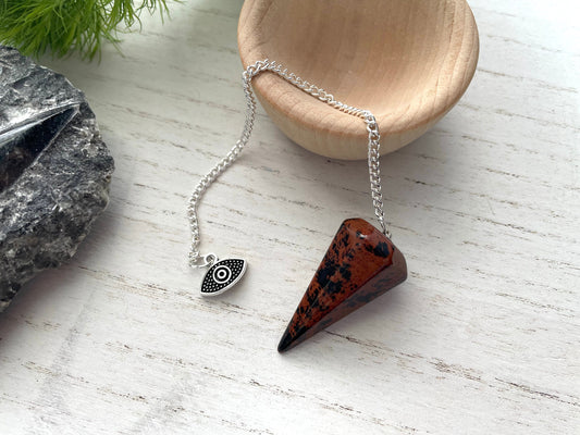 Mahogany Obsidian Pendulum