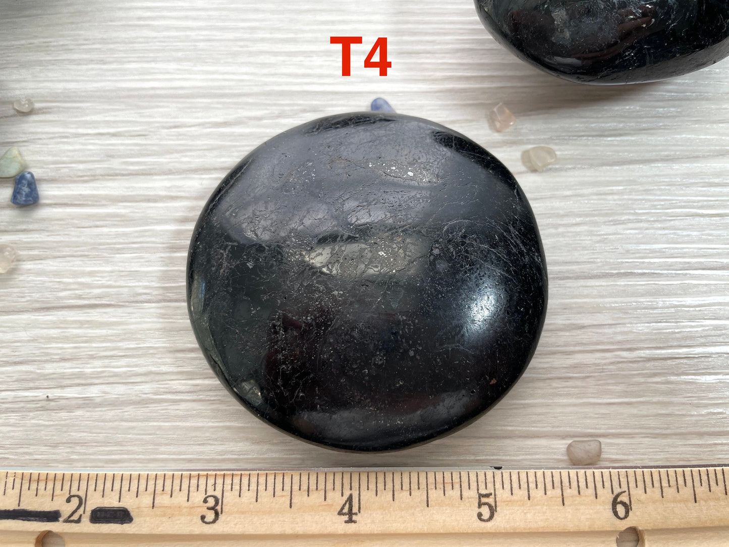 Black Tourmaline Large Pebble | Tourmaline Palm Stone | Crystal for Protection and Negative Thinking