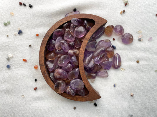 Ametrine, tumbled