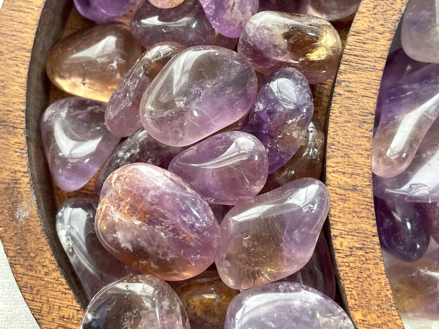 Ametrine, tumbled