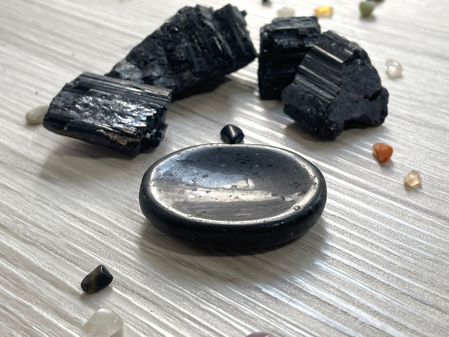 Black Tourmaline Worry Stone | Crystal for Protection and Negative Thinking