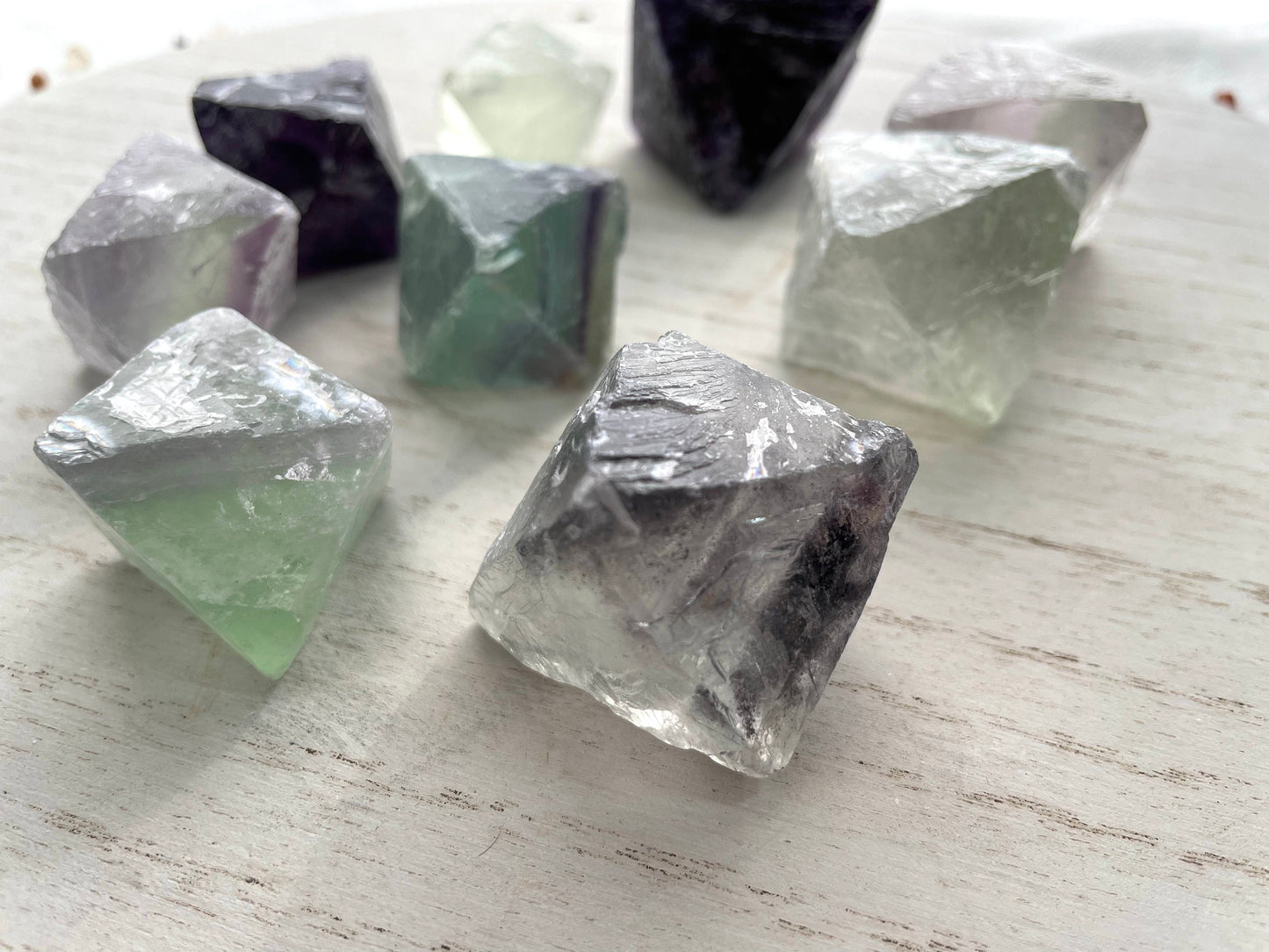 Rainbow Fluorite Octahedrons 1.25-1.5 inch