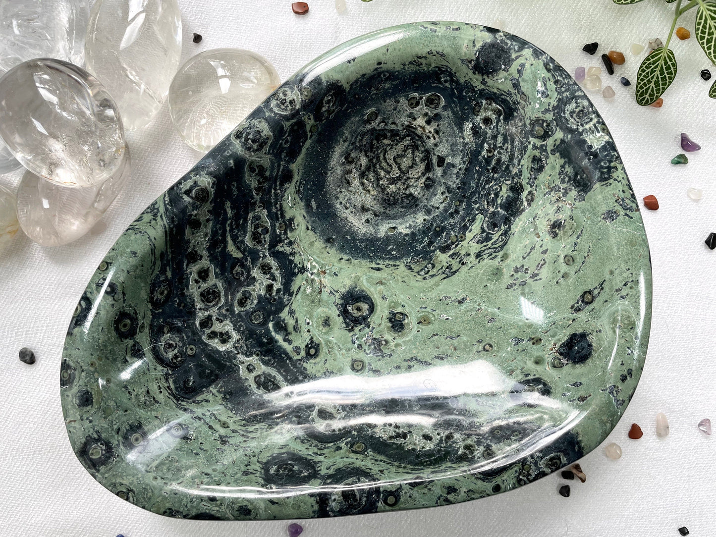Kambaba Jasper Bowl, 1.8 Kg. Reiki Infused