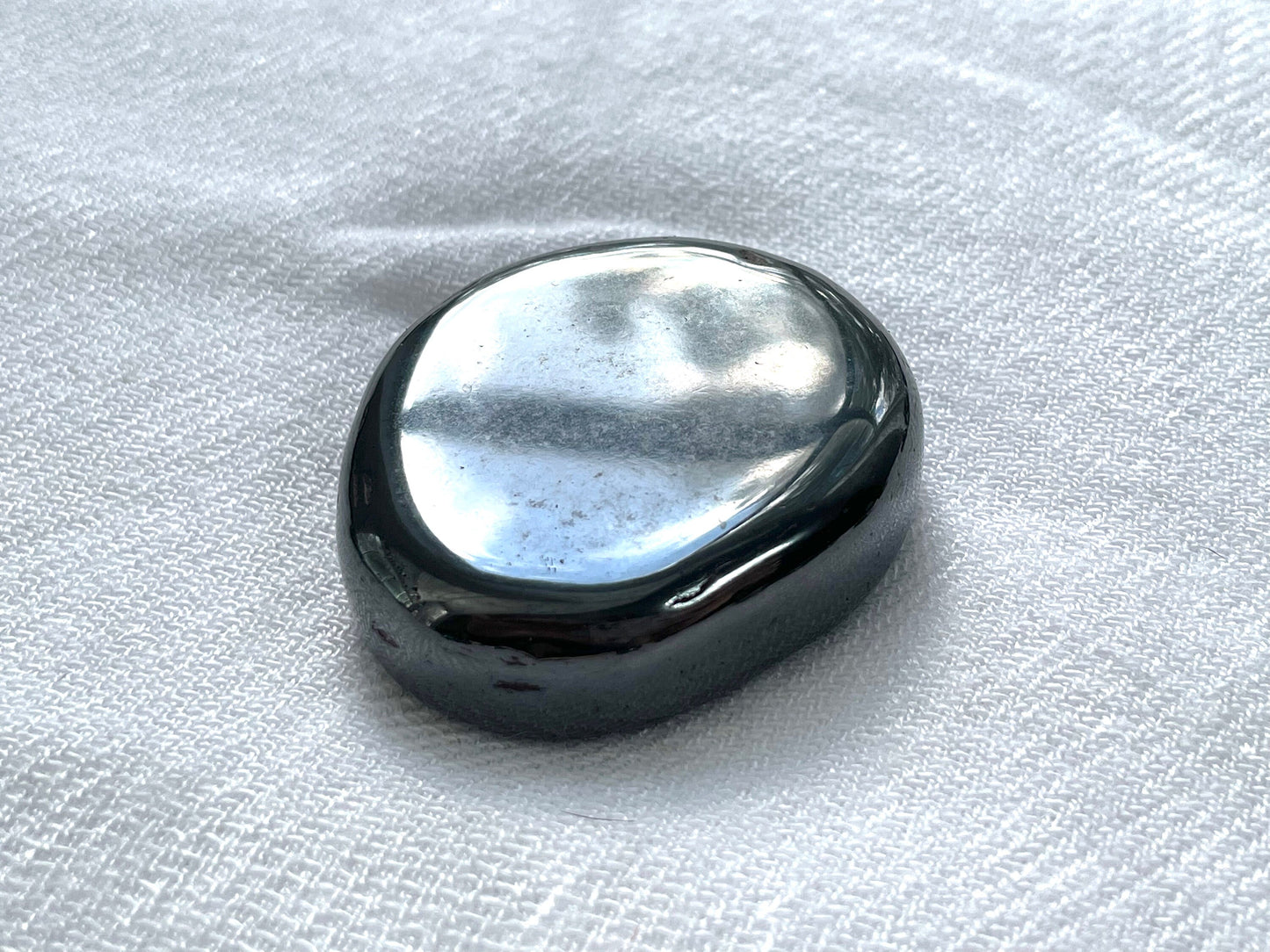 Magnetite Palm Stone | Magnetic Hematite Pocket Stone | Crystal for Grounding and Protection