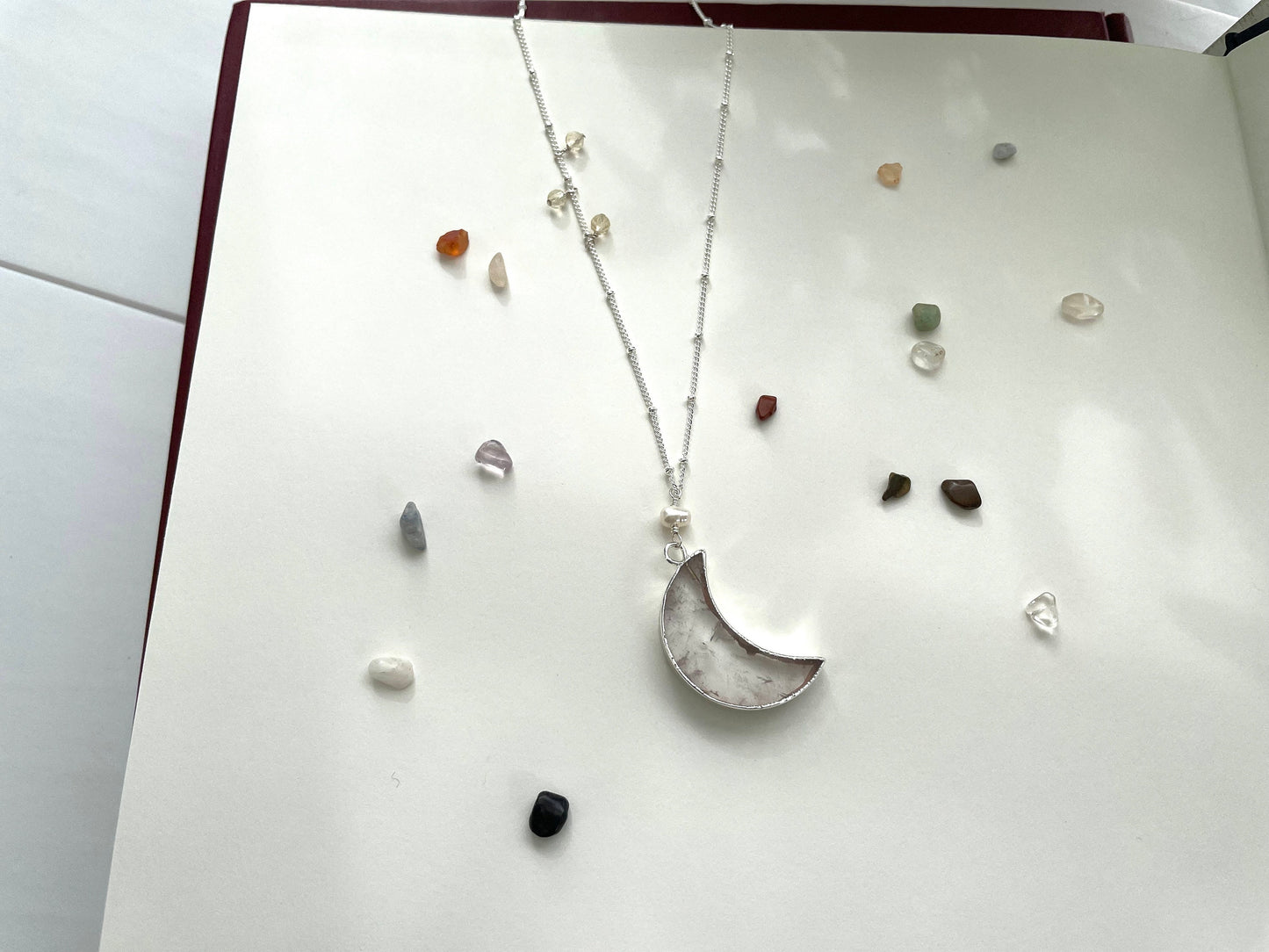 Agate Moon Necklace