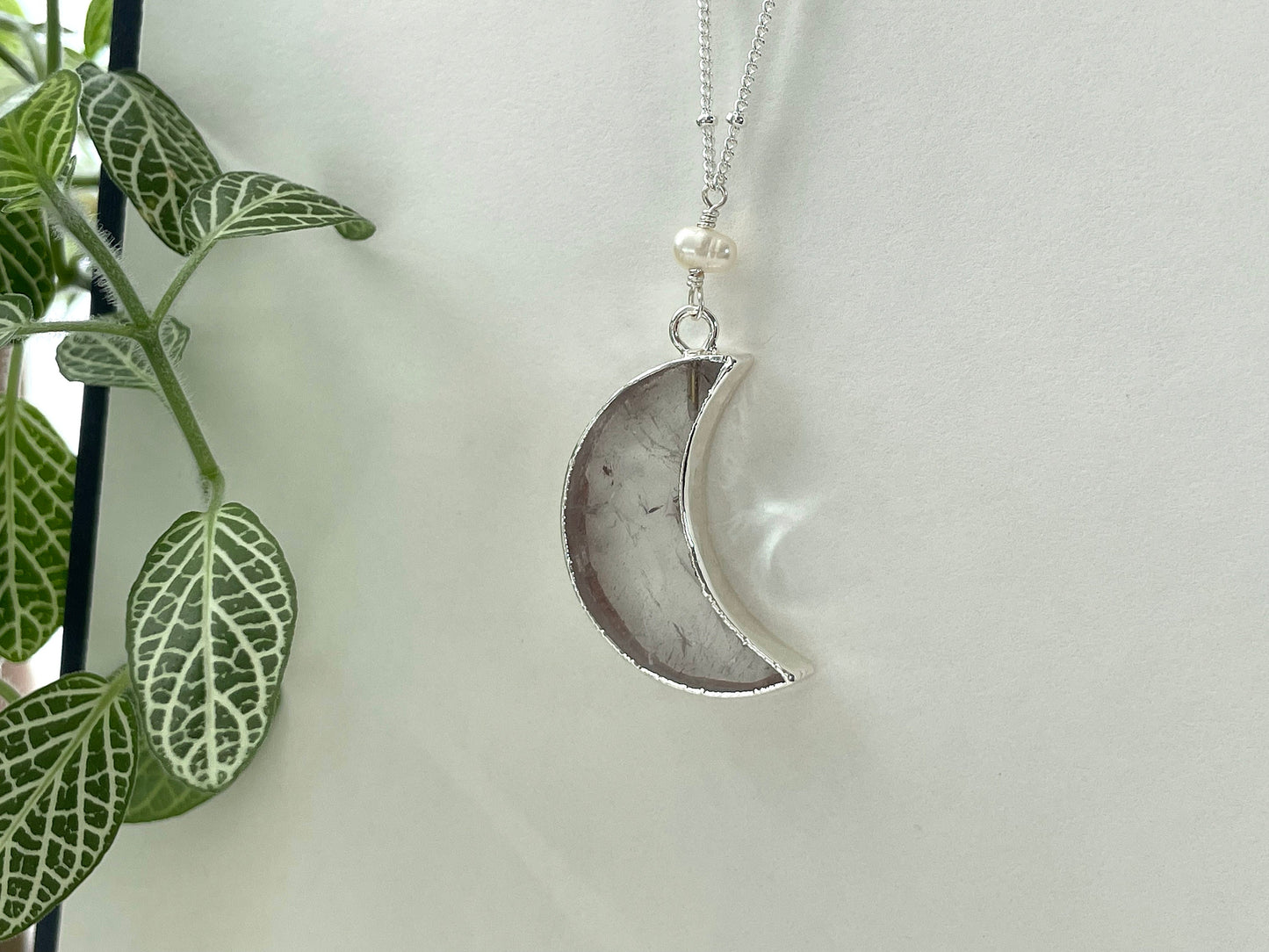 Agate Moon Necklace
