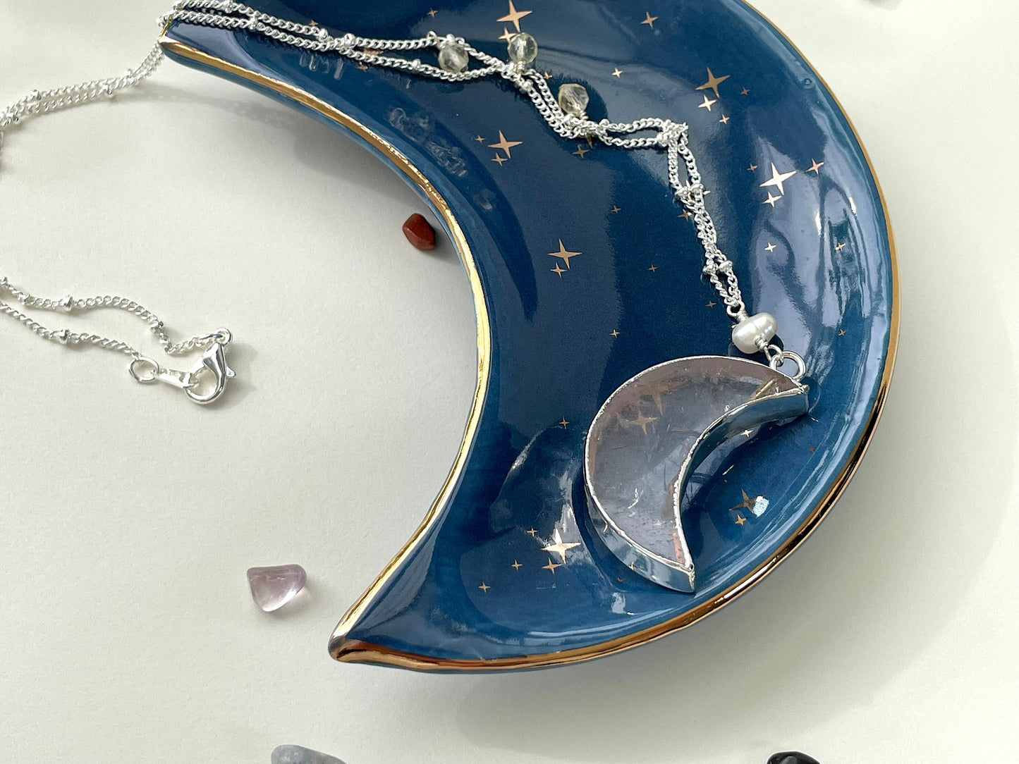 Agate Moon Necklace
