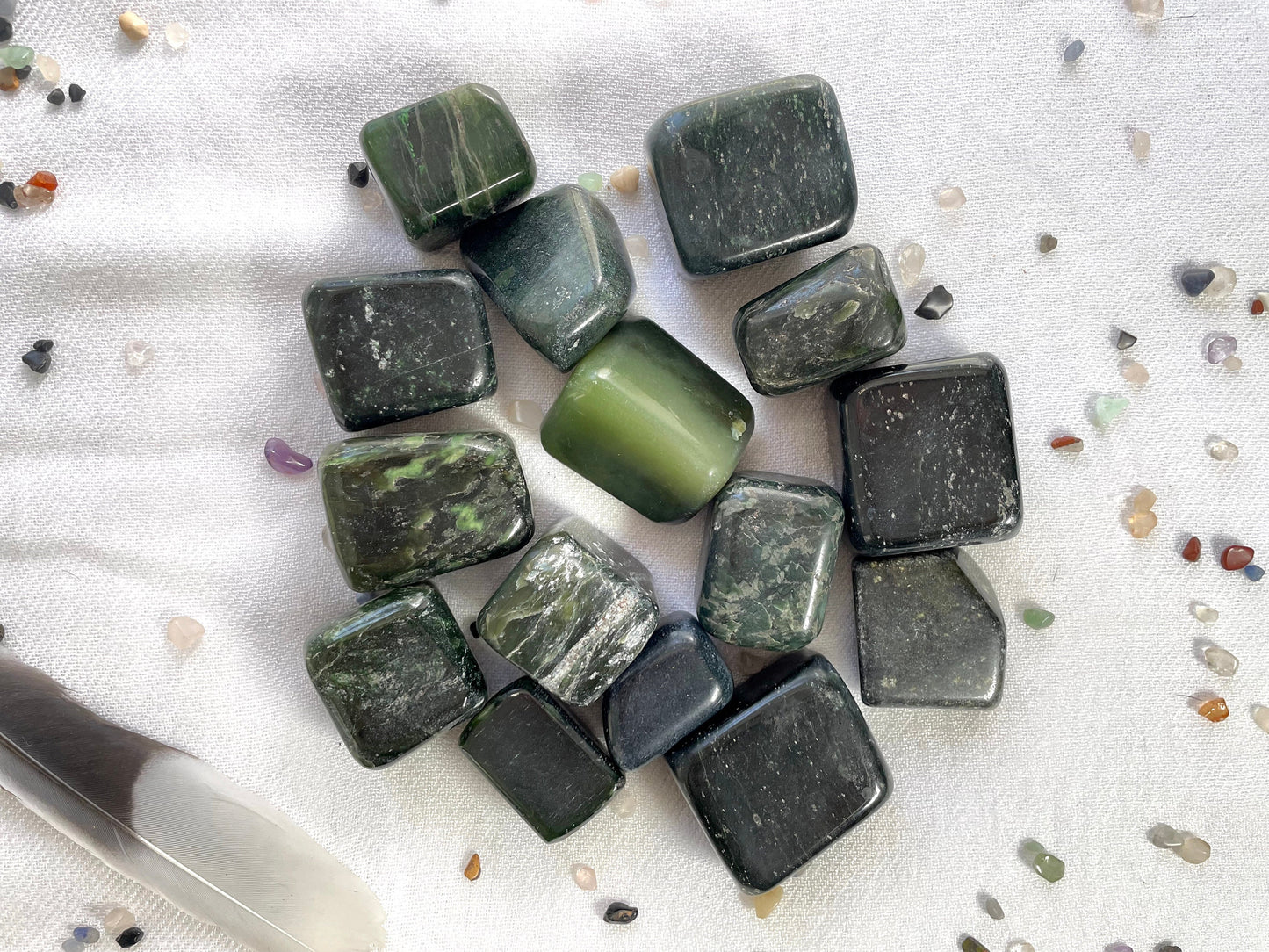 Nephrite Large to Extra Large, tumbled