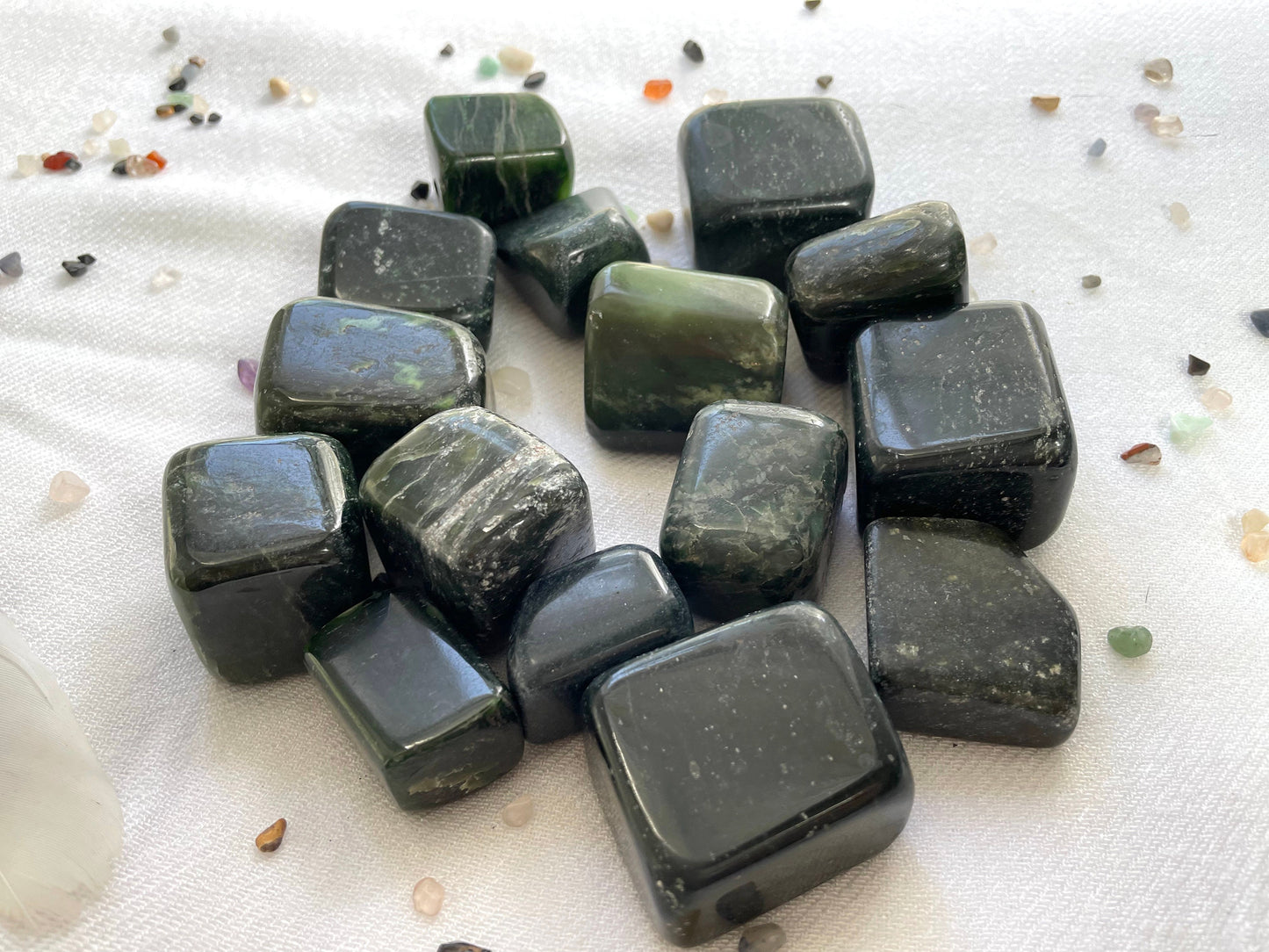 Nephrite Large to Extra Large, tumbled