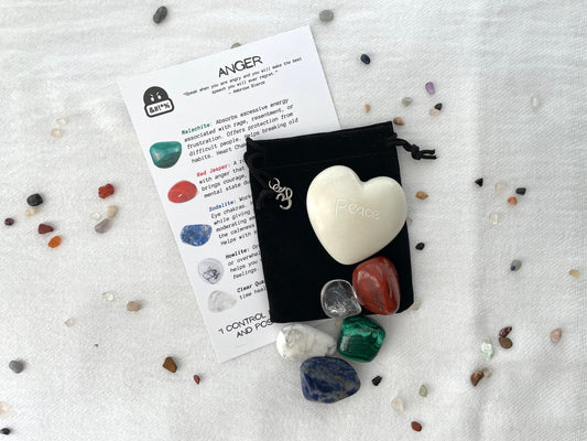 In Case of Anger. Crystal Set and Palm Stone