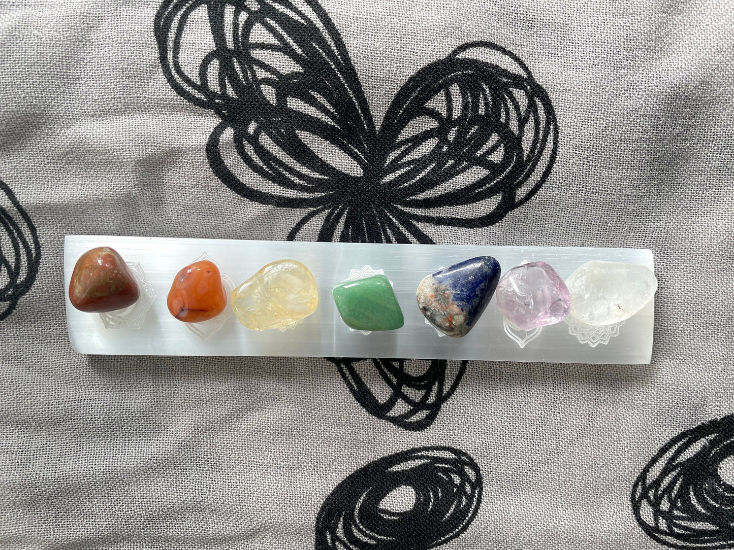 Engraved Chakra Selenite Charging Station