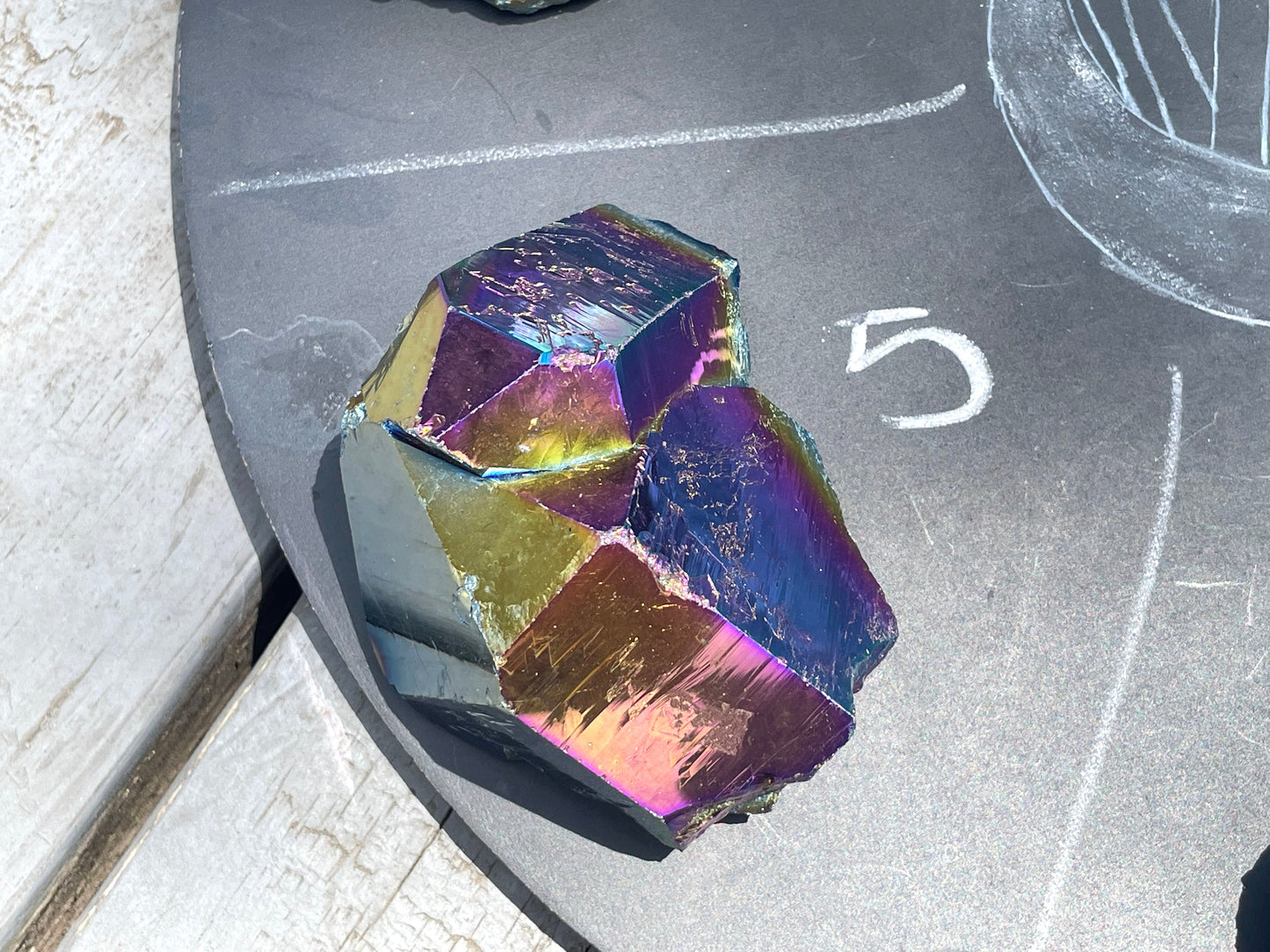 Titanium Angel Aura Quartz clusters