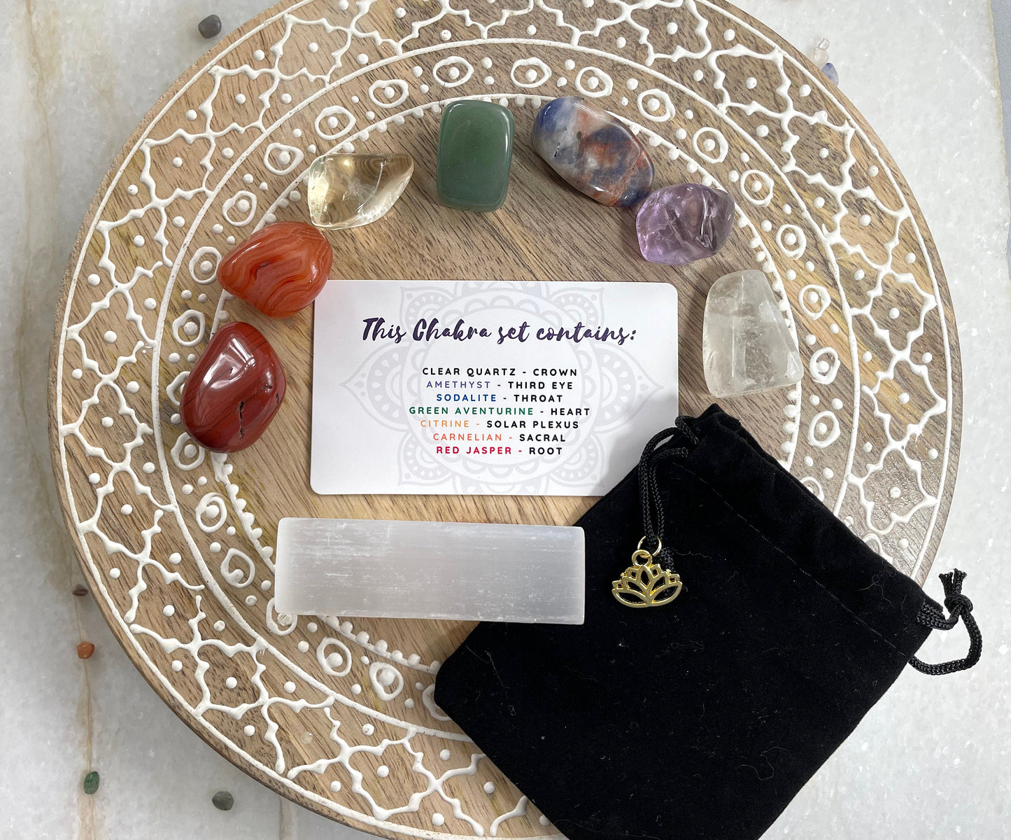 Energy Healing Set | Tumbled Chakra Stones & Recorded Meditation | Chakra Healing Combo | Reiki Crystals