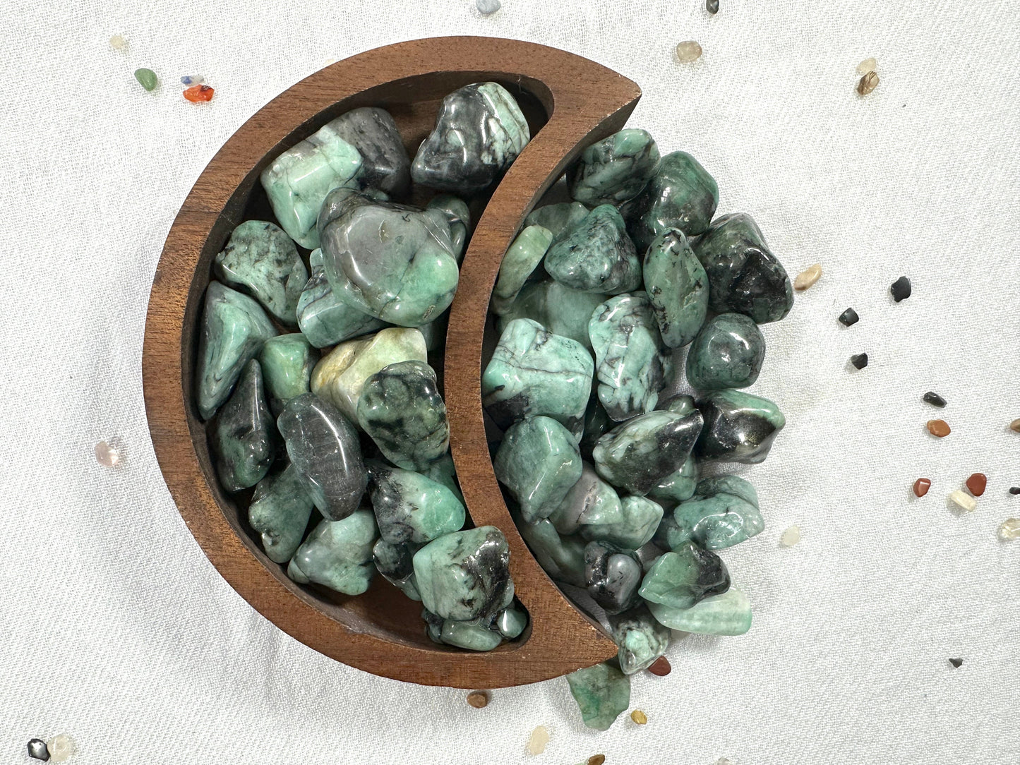 Emerald, Tumbled or Rough Crystal | Crystal for Love and Abundance