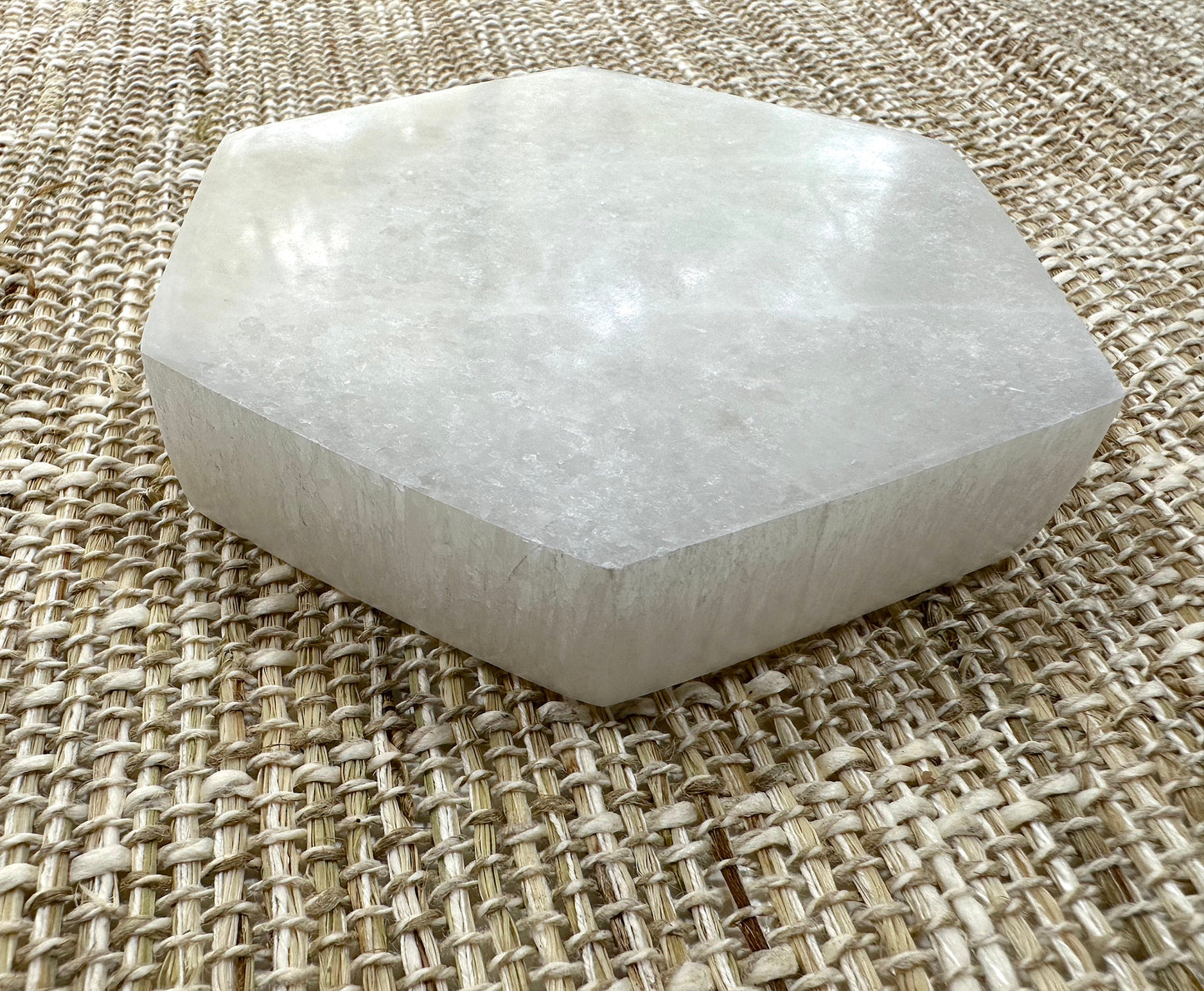 Hexagonal Selenite Plate | Crystal Charging and Cleansing Station