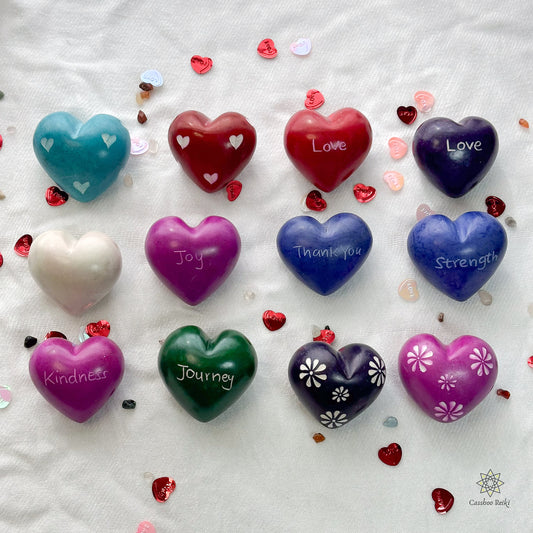 Soapstone Puffy Heart | Heart shaped Palm Stones | Kenyan Soapstone
